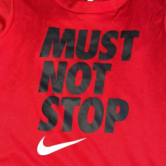 Nike Boys Dri-Fit T-Shirt Red - Picture 3 of 5
